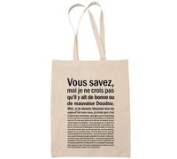 Tote bag Doudou Situation Femme Beige Idée Cadeau Sac cabas Bandoulière, Sac de Plage, Sac à Main Imprimé en France