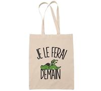Tote Bag - Dragon - Beige - 10L - Coton Bio - Idée Cadeau Unique