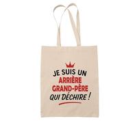 Tote Bag d'un Arrière-grand-père qui déchire 2- Sac - Idée Tote Bag Personnalisable Cadeau Anniversaire Fête Original Famille Travail Départ Collègue Retraite Noël.
