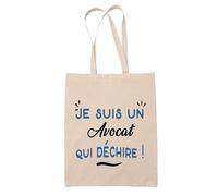 Tote Bag d'un Avocat qui déchire - Sac - Idée Tote Bag Personnalisable Cadeau Anniversaire Fête Original Famille Travail Départ Collègue Retraite Noël.