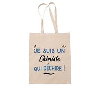 Tote Bag d'un Chimiste qui déchire - Sac - Idée Tote Bag Personnalisable Cadeau Anniversaire Fête Original Famille Travail Départ Collègue Retraite Noël.