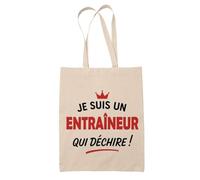 Tote Bag d'un Entraîneur qui déchire 2- Sac - Idée Tote Bag Personnalisable Cadeau Anniversaire Fête Original Famille Travail Départ Collègue Retraite Noël.
