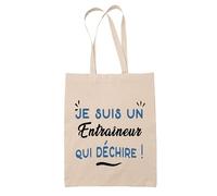 Tote Bag d'un Entraîneur qui déchire - Sac - Idée Tote Bag Personnalisable Cadeau Anniversaire Fête Original Famille Travail Départ Collègue Retraite Noël.