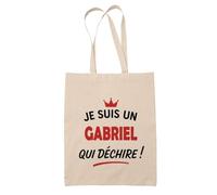 Tote Bag d'un Gabriel qui déchire 2- Sac - Idée Tote Bag Personnalisable Cadeau Anniversaire Fête Original Famille Travail Départ Collègue Retraite Noël.