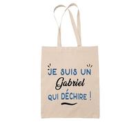 Tote Bag d'un Gabriel qui déchire - Sac - Idée Tote Bag Personnalisable Cadeau Anniversaire Fête Original Famille Travail Départ Collègue Retraite Noël.