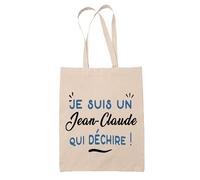Tote Bag d'un Jean-Claude qui déchire - Sac - Idée Tote Bag Personnalisable Cadeau Anniversaire Fête Original Famille Travail Départ Collègue Retraite Noël.