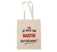 Tote Bag d'un Martin qui déchire 2- Sac - Idée Tote Bag Personnalisable Cadeau Anniversaire Fête Original Famille Travail Départ Collègue Retraite Noël.