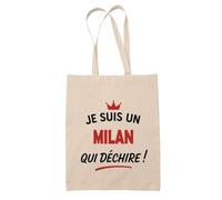 Tote Bag d'un Milan qui déchire 2- Sac - Idée Tote Bag Personnalisable Cadeau Anniversaire Fête Original Famille Travail Départ Collègue Retraite Noël.