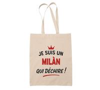 Tote Bag d'un Milàn qui déchire 2- Sac - Idée Tote Bag Personnalisable Cadeau Anniversaire Fête Original Famille Travail Départ Collègue Retraite Noël.