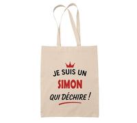 Tote Bag d'un Simon qui déchire 2- Sac - Idée Tote Bag Personnalisable Cadeau Anniversaire Fête Original Famille Travail Départ Collègue Retraite Noël.