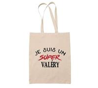 Tote Bag d'un Super Valéry - Sac - Idée Tote Bag Personnalisable Cadeau Anniversaire Fête Original Famille Travail Départ Collègue Retraite Noël.