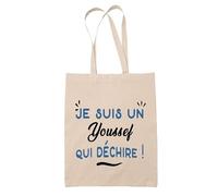 Tote Bag d'un Youssef qui déchire - Sac - Idée Tote Bag Personnalisable Cadeau Anniversaire Fête Original Famille Travail Départ Collègue Retraite Noël.