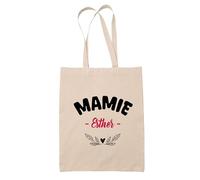 Tote Bag d'une Mamie Esther - Sac - Idée Tote Bag Personnalisable Cadeau Anniversaire Fête Original Famille Travail Départ Collègue Retraite Noël.