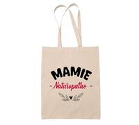 Tote Bag d'une Mamie Naturopathe - Sac - Idée Tote Bag Personnalisable Cadeau Anniversaire Fête Original Famille Travail Départ Collègue Retraite Noël.
