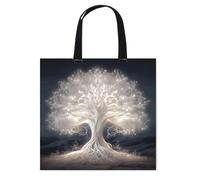 Tote Bag Embroidery Kit for Beginners, 11CT Tree of Life Embroidery Kit Personalized Bag Cross Stitch Kits Canvas Manual Handbag Gift for Friends with Needles Threads Instruction