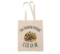 Tote Bag Être éducateur spécialisé c'est la vie | Sac de Plage en Toile de Coton Épaule | Idée Cadeau Travailleur Social Travailleuse Sociale Homme Femme Anniversaire Noël | Imprimé en Bretagne