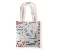 Tote Bag Femme Feuilles Colorées Sac fourre-tout en coton,sacs en tissu d'épicerie réutilisables et légers,adaptés au bricolage, à la publicité,à la promotion,aux cadeaux,aux activités 35x40cm