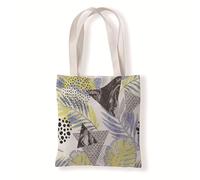 Tote Bag Femme Feuilles Colorées Sac fourre-tout en coton,sacs en tissu d'épicerie réutilisables et légers,adaptés au bricolage, à la publicité,à la promotion,aux cadeaux,aux activités 35x40cm