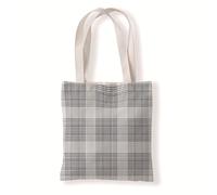 Tote Bag Femme Treillis Violette Sac fourre-tout en coton,sacs en tissu d'épicerie réutilisables et légers,adaptés au bricolage, à la publicité,à la promotion,aux cadeaux,aux activités 35x40cm
