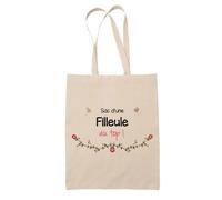 Tote Bag Filleule au Top | Idée Cadeau Anniversaire Noël Famille Sac Cabas Réutilisable