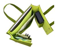 Tote Bag - Foldable Lightweight Felt Handbag, Large Reusable Work Shoulder Bag with Soft Handles and Storage Pocket for Women Travel Shopping School Office, Stylish Organizer, 11.42x7.68x1.57 Inches