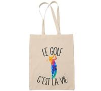 Tote bag golf c'est la vie | Idée Cadeau Sac cabas Bandoulière, Sac de Plage | Imprimé en France