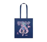 Tote bag Hatsune Miku en coton bio 37x41 cm - sac shopping léger, sac cabas écologique réutilisable, format pratique pour courses, école ou loisirs (Bleu 3)