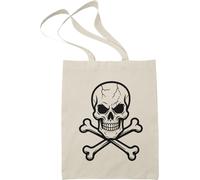 Tote Bag Homme Femme - Tete de Mort Pirate -Crane - Sac Tissu - Sac en Toile Mixte - Canvas Sac Tote Bag - sac de course - sac cabas