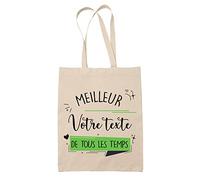 Tote Bag Homme Meilleur | Sac coton cabas réutilisable prénom nom métier personnalisé | Idée cadeau customisable