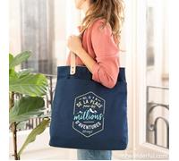 Tote bag - ici, il y a de la place pour des Mr. Wonderful - vert - 40x41x11,5 cm