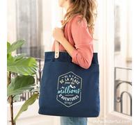 Tote bag - ici, il y a de la place pour des Mr. Wonderful Vert 40x41x11,5 cm