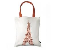 Tote Bag J Aime Paris Tour Eiffel Coeurs