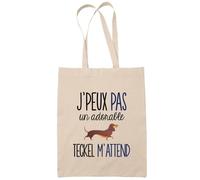 Tote Bag - j'peux pas - Beige - 10L - Coton biologique - Personnalisable