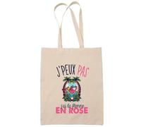 Tote Bag - J'peux pas - Flamant rose - 10L - Coton biologique - Éco-responsable