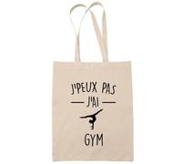 Tote Bag - J'peux pas Gym - Beige - 10L - Coton Biologique - Éco-Responsable