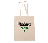Tote Bag Madame Gaëlle - Bag - Idée Tote Bag Personnalisable Cadeau Anniversaire Cuisine Jardinage Fête Original Famille Travail Départ Collègue Retraite (Vert)
