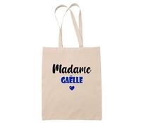 Tote Bag Madame Gaëlle - Bag - Idée Tote Bag Personnalisable Cadeau Anniversaire Cuisine Jardinage Fête Original Famille Travail Départ Collègue Retraite (Bleu)