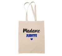 Tote Bag Madame Juriste - Bag - Idée Tote Bag Personnalisable Cadeau Anniversaire Cuisine Jardinage Fête Original Famille Travail Départ Collègue Retraite (Bleu)