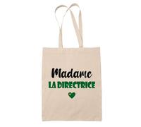 Tote Bag Madame la directrice - Bag - Idée Tote Bag Personnalisable Cadeau Anniversaire Cuisine Jardinage Fête Original Famille Travail Départ Collègue Retraite (Vert)