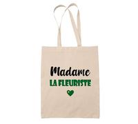 Tote Bag Madame la fleuriste - Bag - Idée Tote Bag Personnalisable Cadeau Anniversaire Cuisine Jardinage Fête Original Famille Travail Départ Collègue Retraite (Vert)
