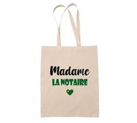 Tote Bag Madame la notaire - Bag - Idée Tote Bag Personnalisable Cadeau Anniversaire Cuisine Jardinage Fête Original Famille Travail Départ Collègue Retraite (Vert)