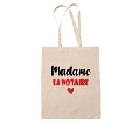 Tote Bag Madame la notaire - Bag - Idée Tote Bag Personnalisable Cadeau Anniversaire Cuisine Jardinage Fête Original Famille Travail Départ Collègue Retraite (Rouge)