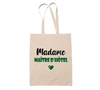 Tote Bag Madame Maître d'hôtel - Bag - Idée Tote Bag Personnalisable Cadeau Anniversaire Cuisine Jardinage Fête Original Famille Travail Départ Collègue Retraite (Vert)