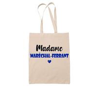 Tote Bag Madame Maréchal-ferrant - Bag - Idée Tote Bag Personnalisable Cadeau Anniversaire Cuisine Jardinage Fête Original Famille Travail Départ Collègue Retraite (Bleu)