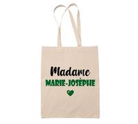 Tote Bag Madame Marie-Josèphe - Bag - Idée Tote Bag Personnalisable Cadeau Anniversaire Cuisine Jardinage Fête Original Famille Travail Départ Collègue Retraite (Vert)