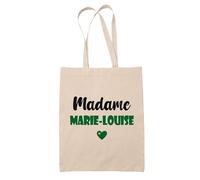 Tote Bag Madame Marie-Louise - Bag - Idée Tote Bag Personnalisable Cadeau Anniversaire Cuisine Jardinage Fête Original Famille Travail Départ Collègue Retraite (Vert)