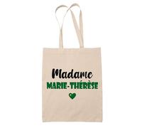 Tote Bag Madame Marie-Thérèse - Bag - Idée Tote Bag Personnalisable Cadeau Anniversaire Cuisine Jardinage Fête Original Famille Travail Départ Collègue Retraite (Vert)