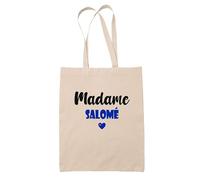 Tote Bag Madame Salomé - Bag - Idée Tote Bag Personnalisable Cadeau Anniversaire Cuisine Jardinage Fête Original Famille Travail Départ Collègue Retraite (Bleu)