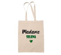 Tote Bag Madame Selena - Bag - Idée Tote Bag Personnalisable Cadeau Anniversaire Cuisine Jardinage Fête Original Famille Travail Départ Collègue Retraite (Vert)