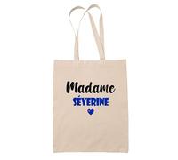 Tote Bag Madame Séverine - Bag - Idée Tote Bag Personnalisable Cadeau Anniversaire Cuisine Jardinage Fête Original Famille Travail Départ Collègue Retraite (Bleu)